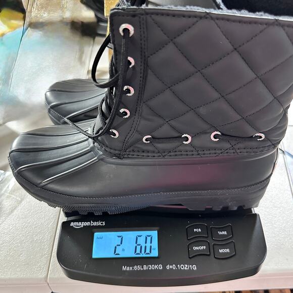 Sperry Black Quilted Duck Boots Women’s Size 9 Waterproof Winter Snow - Picture 10 of 11